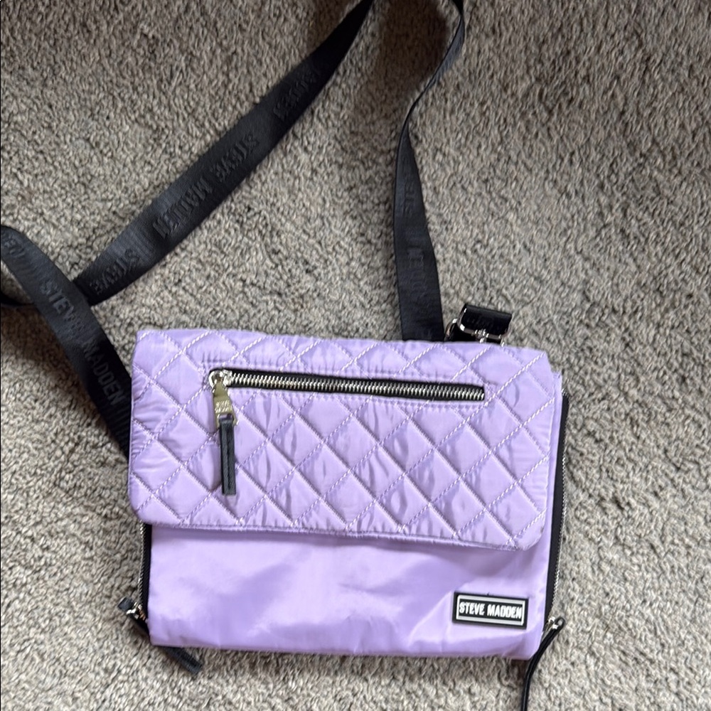 Steve Madden Purple Quilted Crossbody Bag